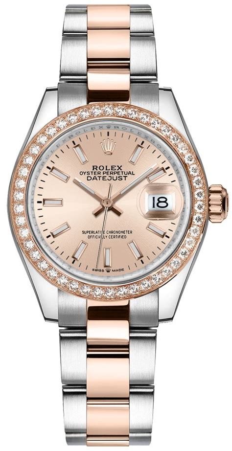 rolex femme acier fond rose|Montre Rolex Lady.